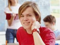 Schüler lächelnd Schüler lächelnd